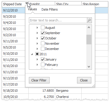 dropgridfilter